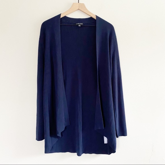 Eileen Fisher Sweaters - Eileen Fisher Navy Blue Open Front Cardigan Size Medium